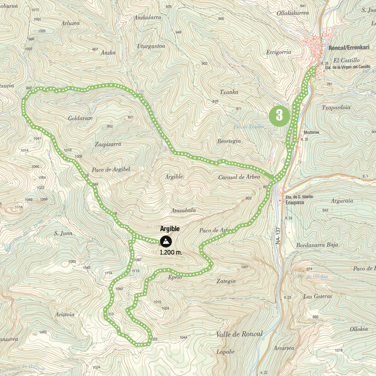 Ruta circular por Argible
